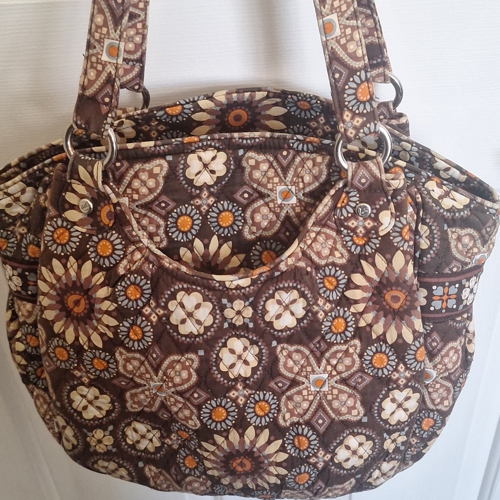 Vera Bradley Quilted Java Sunflower Shoulder Bag … - image 2